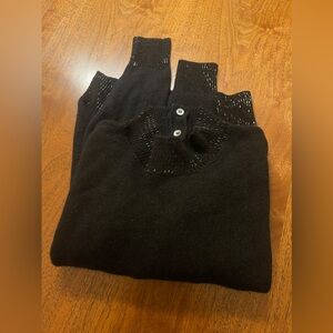 Vintage Mock Neck Angora Lambswool Sweater